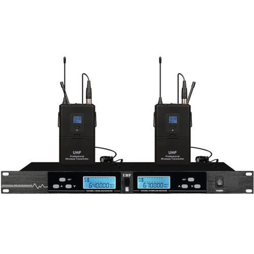 UHF Professional Wireless Lavalier Microphone 2 Channel (A78)