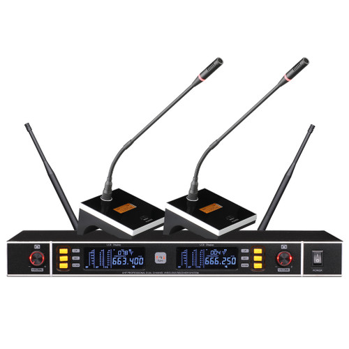 UHF Professional Wireless Conference Microphone 2 Channel (C23)