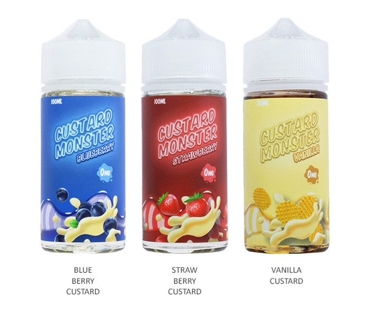 Jam Monster E-Liquid 100mL (Freebase) [Series: Original, Ice, Frozen, Custard, Fruit, Lemonade, Tobacco, Milk]
Jam Monster E-Liquid 100mL (Freebase) [Series: Original, Ice, Frozen, Custard, Fruit, Lemonade, Tobacco, Milk]
Experience the delectable flavors of Jam Monster Series | 100mL. Indulge in the perfect combination of sweet and savory with each vape. From fruity jams to creamy custards and refreshing lemonades, Jam Monster offers a wide range of irresistible flavors that will keep your taste buds satisfied. Whether you’re craving the classic Apple or the delightful Blueberry, each bottle is crafted with precision to deliver a mouthwatering experience. Grab a bottle of Jam Monster Series and treat yourself to the ultimate vaping pleasure.

Flavors:
Apple: Apple Jam | Cinnamon | Butter | Toast
Apricot: Apricot Jam | Butter | Toast
Banana: Banana Jam | Butter | Toast
Banana PB&J: Banana Jam | Peanut Butter
Black Cherry: Black Cherry
Blackberry: Blackberry Jam | Butter | Toast
Blueberry: Blueberry Jam | Butter | Toast
Grape: Grape Jam | Butter | Toast
Lemon: Lemon Jam | Butter | Toast
Mixed Berry: Mixed Berry Jam | Butter | Toast
Peach: Peach Jam | Butter | Toast
Strawberry: Strawberry Jam | Butter | Toast
ICE:

Mangerine Guava Ice – Tangerine | Guava | Menthol
Melon Colada Ice – Melon | Pineapple | Coconut Cream | Menthol
Strawmelon Apple Ice – Strawberry | Watermelon | Apple | Menthol
Double Mango Ice (New)
Frozen:

Black Cherry Ice – Black Cherry | Menthol
Banana Ice – Banana | Menthol
Blueberry Raspberry Lemon Ice – Blueberry | Raspberry | Lemon | Menthol
Mango Peach Guava Ice – Mango | Peach | Guava | Menthol
Passionfruit Orange Guava Ice – Passionfruit | Orange | Guava | Menthol
Mixed Berry Ice – Mixed Berries | Menthol
Strawberry Banana Ice – Strawberry | Banana | Menthol
Strawberry Kiwi Pomegranate Ice – Strawberry | Kiwi | Pomegranate | Menthol
Fruit:

Black Cherry – Black Cherry
Blueberry Raspberry Lemon – Blueberry | Raspberry | Lemon
Mango Peach Guava – Mango | Peach | Guava
Mixed Berry – Mixed Berries
Passionfruit Orange Guava – Passionfruit | Orange | Guava
Strawberry Banana – Strawberry | Banana
Strawberry Kiwi Pomegranate – Strawberry | Kiwi | Pomegranate
Strawberry Lime – Strawberry | Lime
Custard:

Banana Custard – Banana | Custard
Blackberry – Blackberry | Custard
Blueberry Custard – Blueberry | Custard
Butterscotch – Butterscotch | Custard
Mixed Berry – Mixed Berries | Custard
Pumpkin Spice – Pumpkin Spice | Custard
Strawberry Custard – Strawberry | Custard
Vanilla Custard – Vanilla | Custard
Lemonade:

Pink Lemonade – Pink Lemonade
Strawberry Lemonade – Strawberry | Lemonade
Watermelon Lemonade – Watermelon | Lemonade
Tobacco:

Bold 
Rich 
Smooth
Menthol
Milk:

Berry Crunch – Berry Cereal | Vanilla Cream
Cinnamon – Cinnamon Cereal | Vanilla Cream
Fruity – Fruit Cereal | Vanilla Cream
Jax – Apple | Cinnamon
Juice:

Watermelon Lime – Watermelon | Lime
Blueberry Lemon – Blueberry | Lemon
Pineapple Grapefruit – Pineapple | Grapefruit
Features:
Bottle Size – 100mL Unicorn Bottle
Available Nicotine – 0mg | 3mg | 6mg
VG/PG Ratio – 75VG/25PG