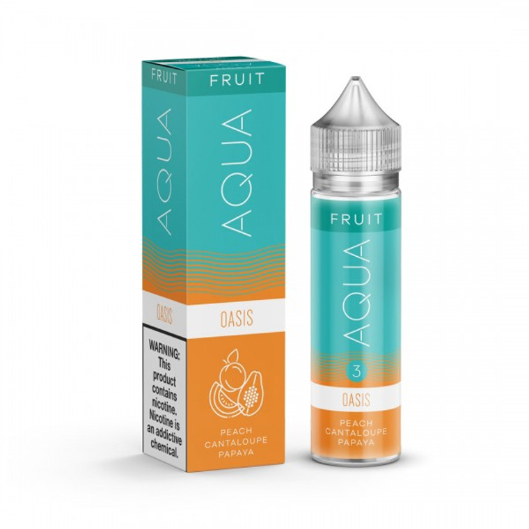 One of the most popular flavors from Aqua is Oasis. This is an artful blend of sweet Georgia peaches, with the subtle tropical combination of cantaloupe and papaya. These three flavors come together to make a truly original and refreshing vape.

Available in 3mg & 6mg nicotine strengths.