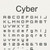 Every character available in the Cyber font — A to Z, a to z, 0 to 9, and punctuation including a slash and an ampersand — 3D printed outdoor house numbers and letters
