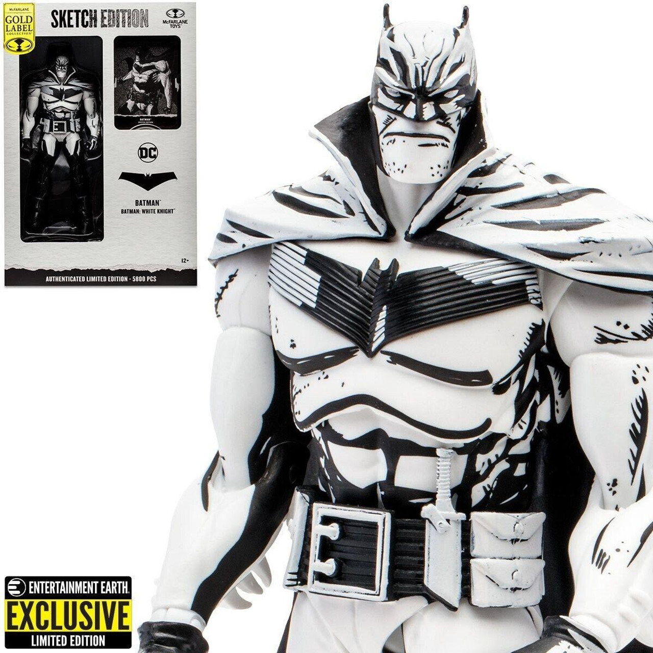 McFarlane DC Multiverse Batman White Knight Sketch Edition Gold Label Exclusive