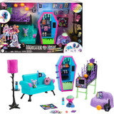  Monster High Student Lounge Playset, Themed Accessories, Working Vending Machine 