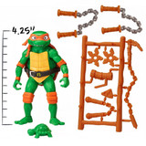 Playmates Toys Teenage Mutant Ninja Turtles Mutant Mayhem Michelangelo Basic TMNT 4.5” Figure 