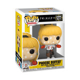 Funko Pop! Friends Phoebe Buffay with Chicken Pox Vinyl Figure, blonde hair, white shirt, brown pants.