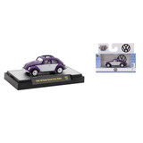  M2 Machines Auto-Thentics 1956 VW Beetle Deluxe USA Model Purple/White R88 