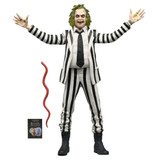  NECA Beetlejuice Striped Suit 7" Action Figure with Handbook and Snake 