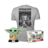  Funko Pop Tees Grogu With Cookie The Mandalorian Flocked Special #465 Size XL 