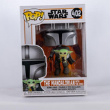  Funko Pop! Star Wars #402 The Mandalorian with The Child Grogu Flying Figure 