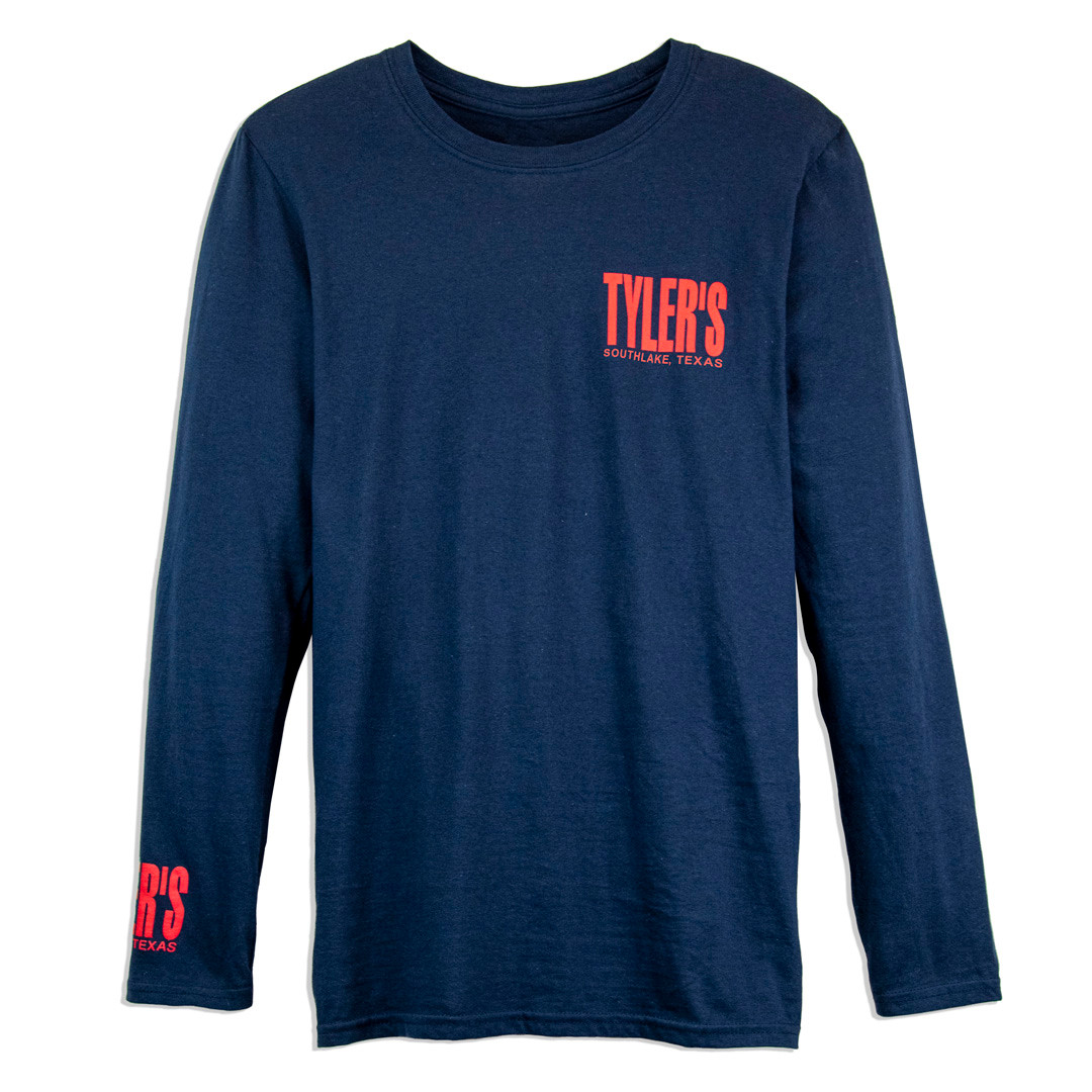 TYLER'S Navy/Red Long Sleeve Cuffless Tee | TYLER'S