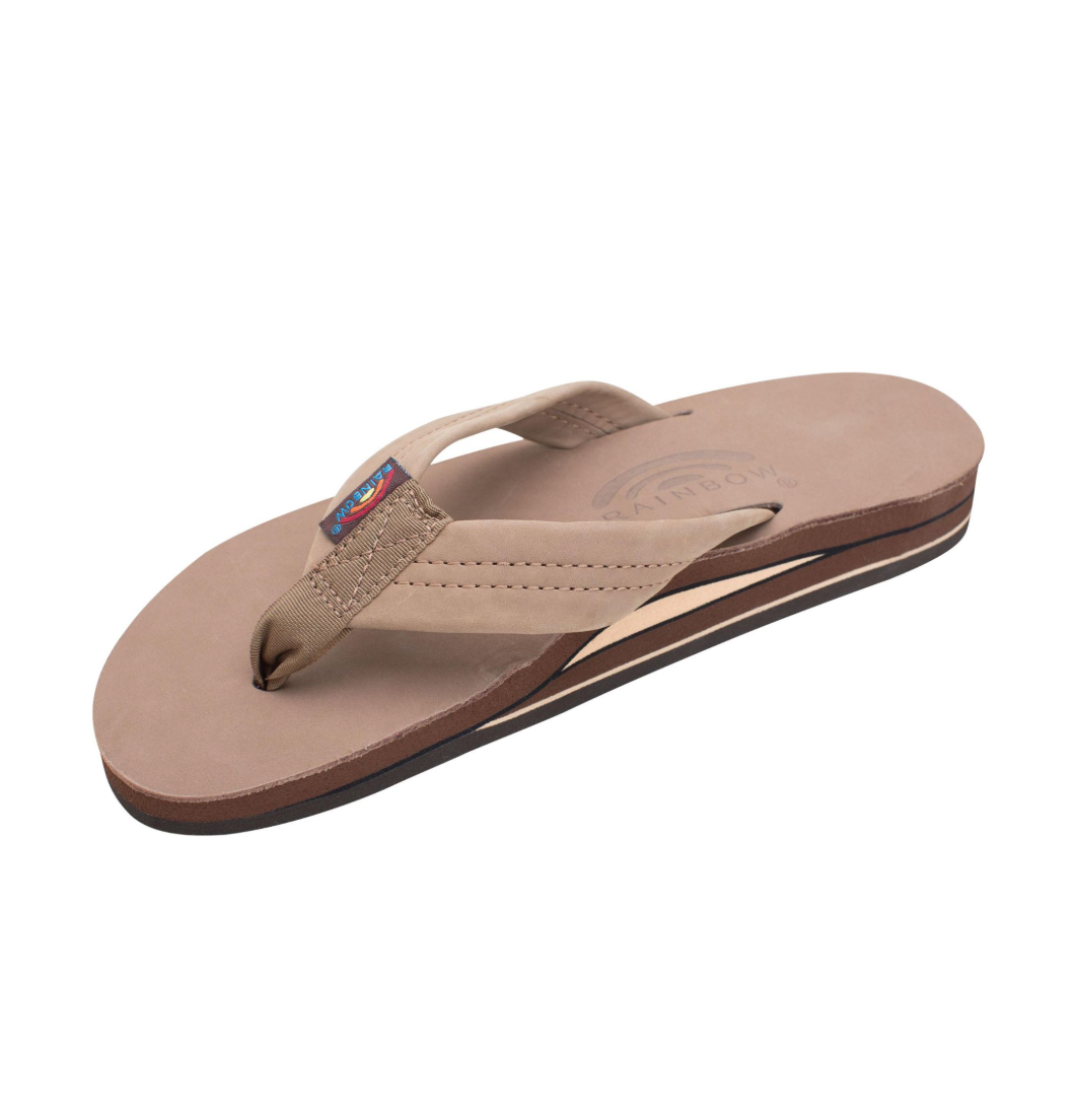 Rainbow Men's Double Layer Leather Sandals | TYLER'S