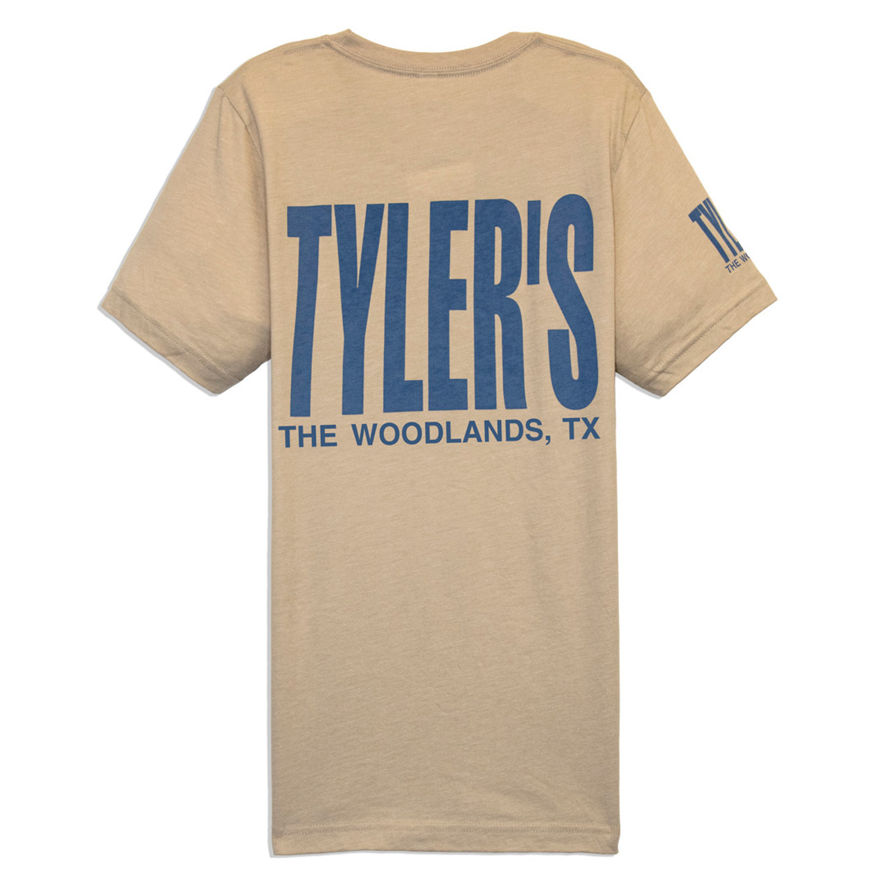 TYLER'S Heather Tan/Dusty Blue Track Tee | TYLER'S