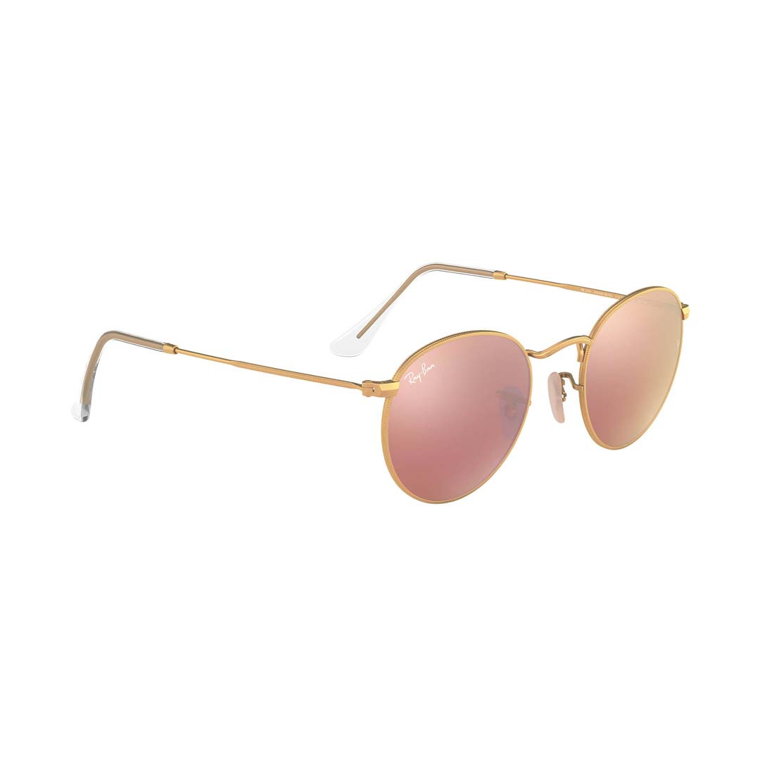 Ray-Ban Ray-Ban Round Flash Lenses Sunglasses - Gold/Copper Flash