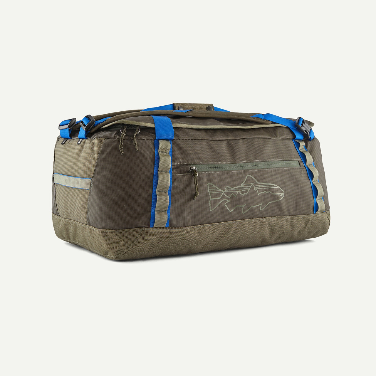 patagonia duffel bandana blue Black Hole 55L Body is made from weather Black Hole Duffel 90L