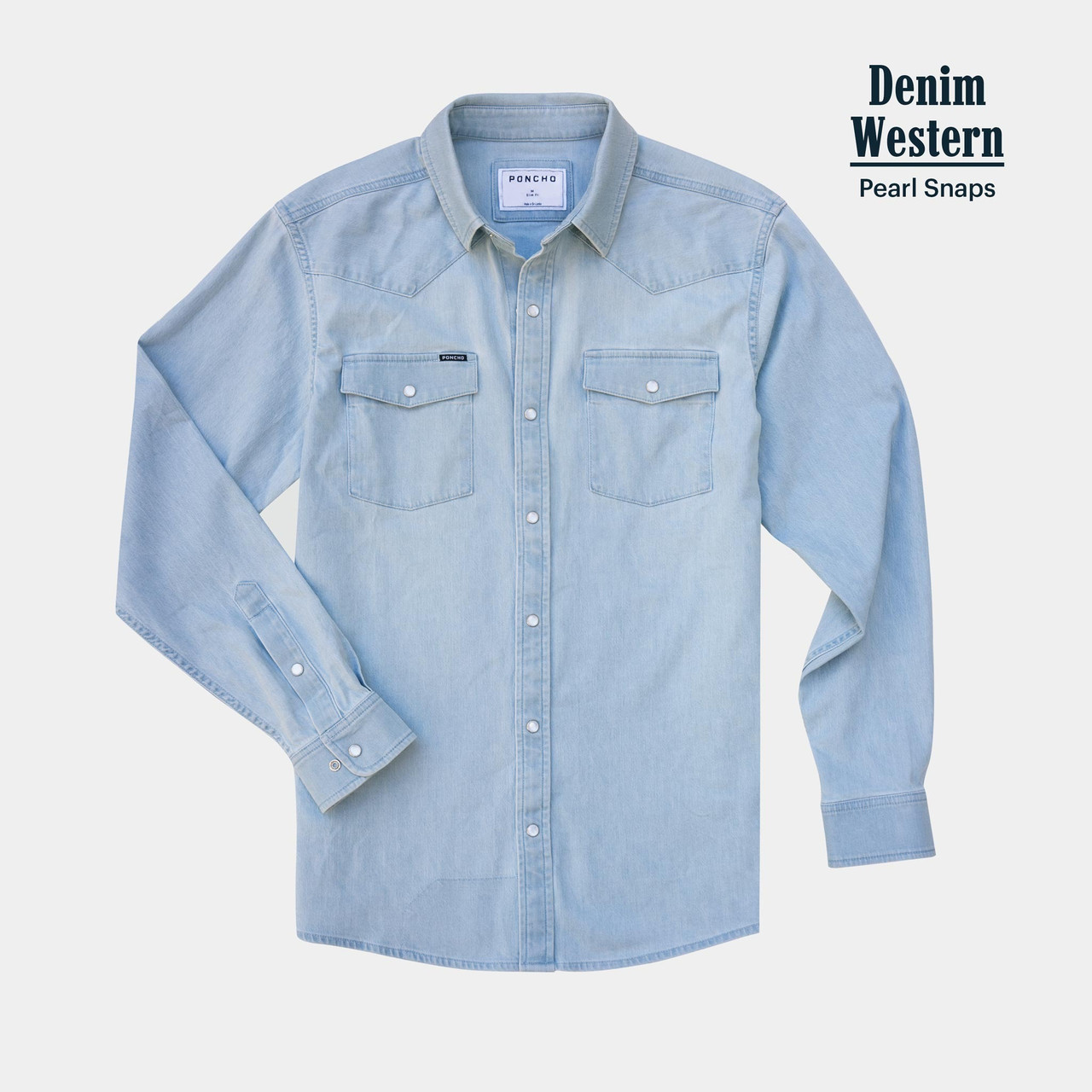 Poncho Outdoors Men's Denim Snapshirt | TYLER'S