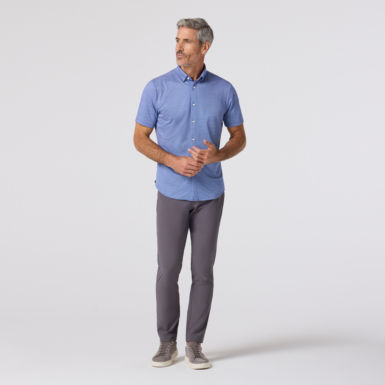 short sleeve men's dress shirts Casual Shirt HARBOR BLUE / XXL Its a classic wardrobe staple Short Sleeve Button-Down Shirts for
