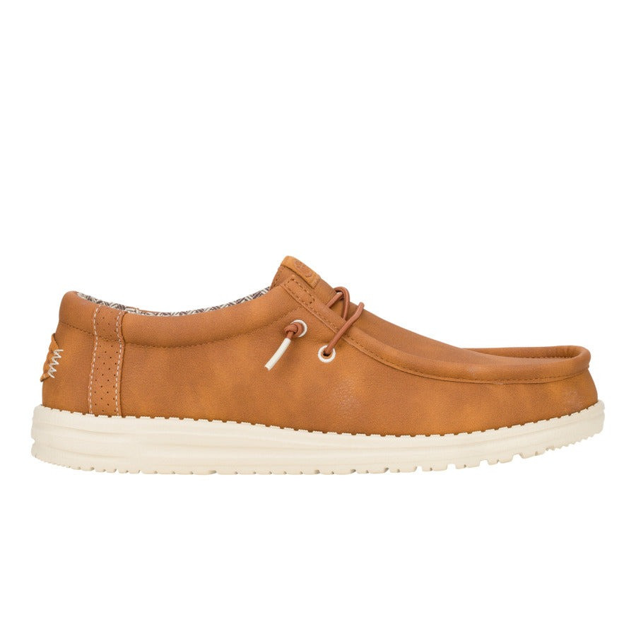 hey dude wally tobacco stretch Casual Shoes Hey Dude Shoes Guys Hey Dude Men's Wally Stretch on shoe crafted in a suede leather upper featuring a classic moc HeyDude Men's Wally Classic Shoes
