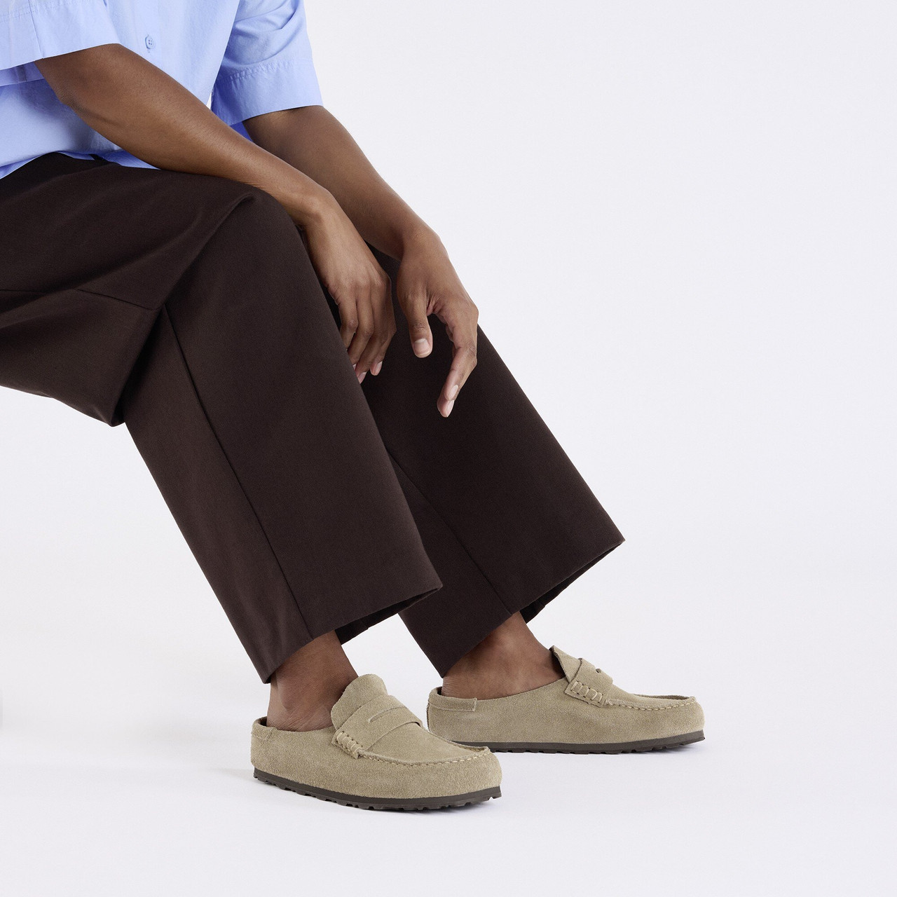 靴 BIRKENSTOCK NAPLES 42 Naples Wrapped Suede Leather in Color Black | BIRKENSTOCK US