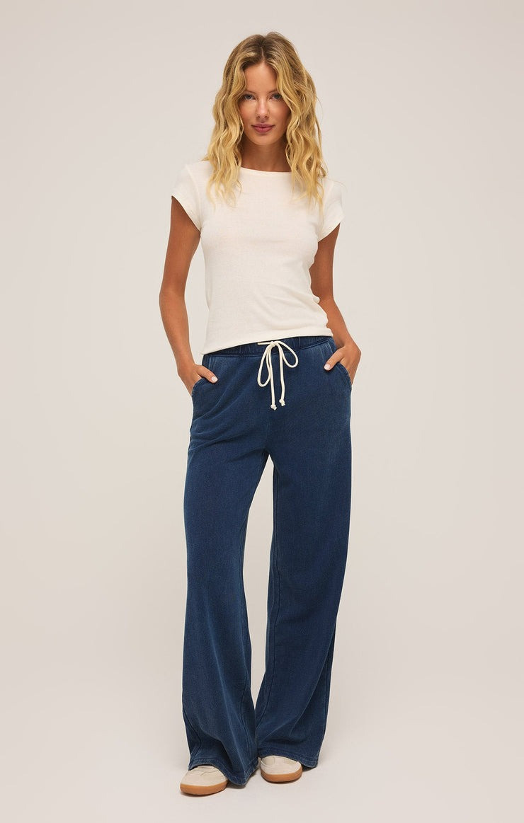 Z Supply Women's Hunter Knit Denim Pants | TYLER'S
