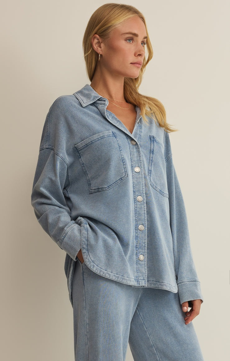 Z Supply Women's All Day Knit Denim Jacket | TYLER'S