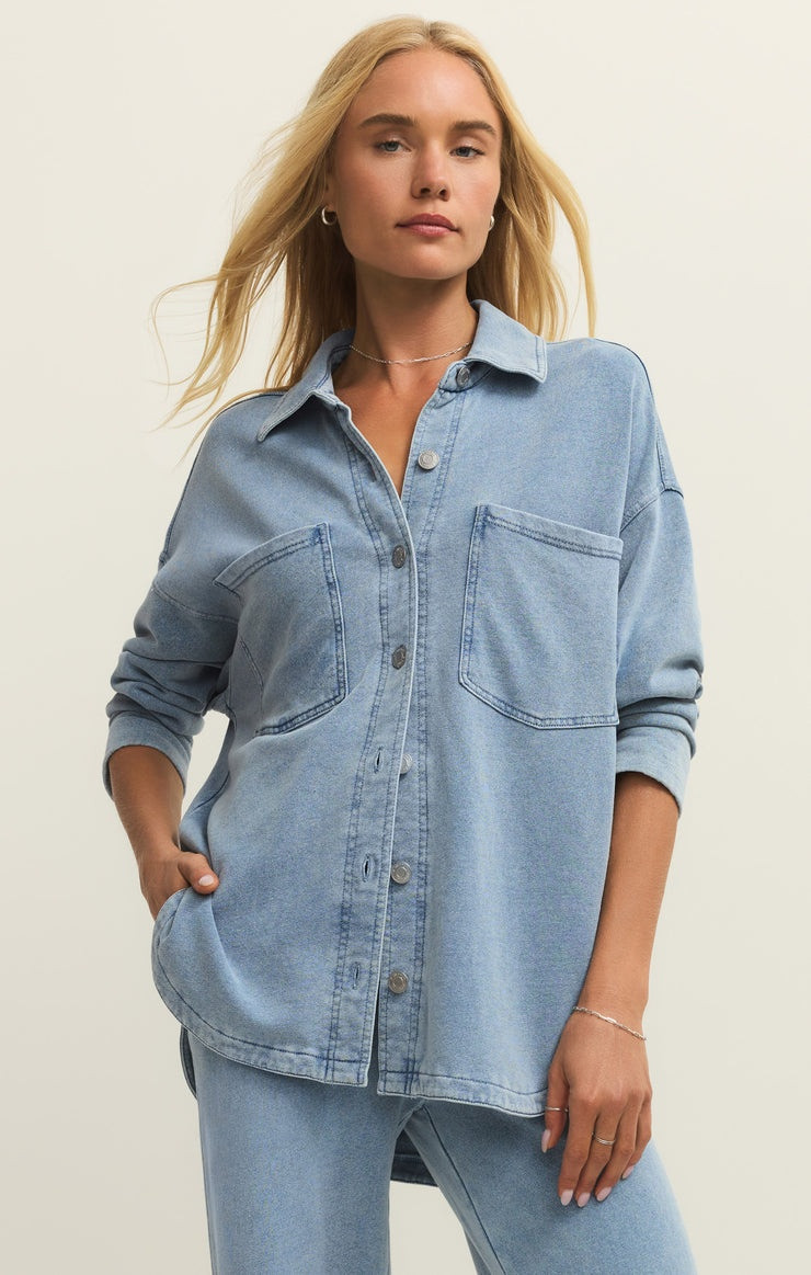 Z Supply Women's All Day Knit Denim Jacket | TYLER'S