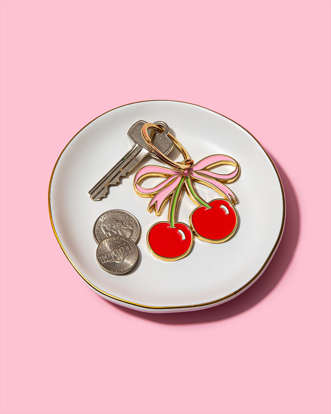 Brittany Paige Cherries Enamel Keychain | TYLER'S