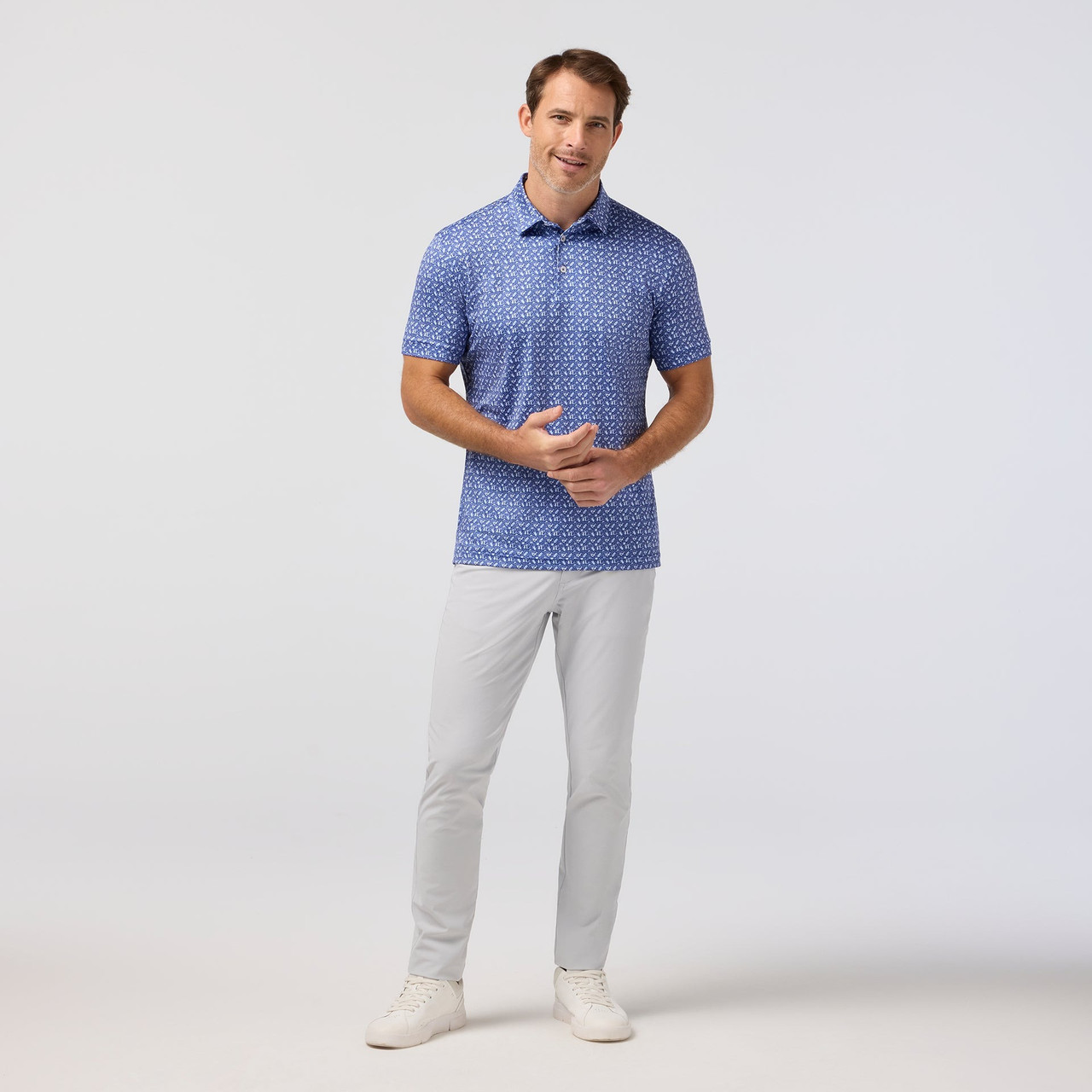トップス Pedestal polo tee jellyyabashi flexwitme Eros | Polo Shirt – Zip Collar with Vertical Knit Texture – Canelli
