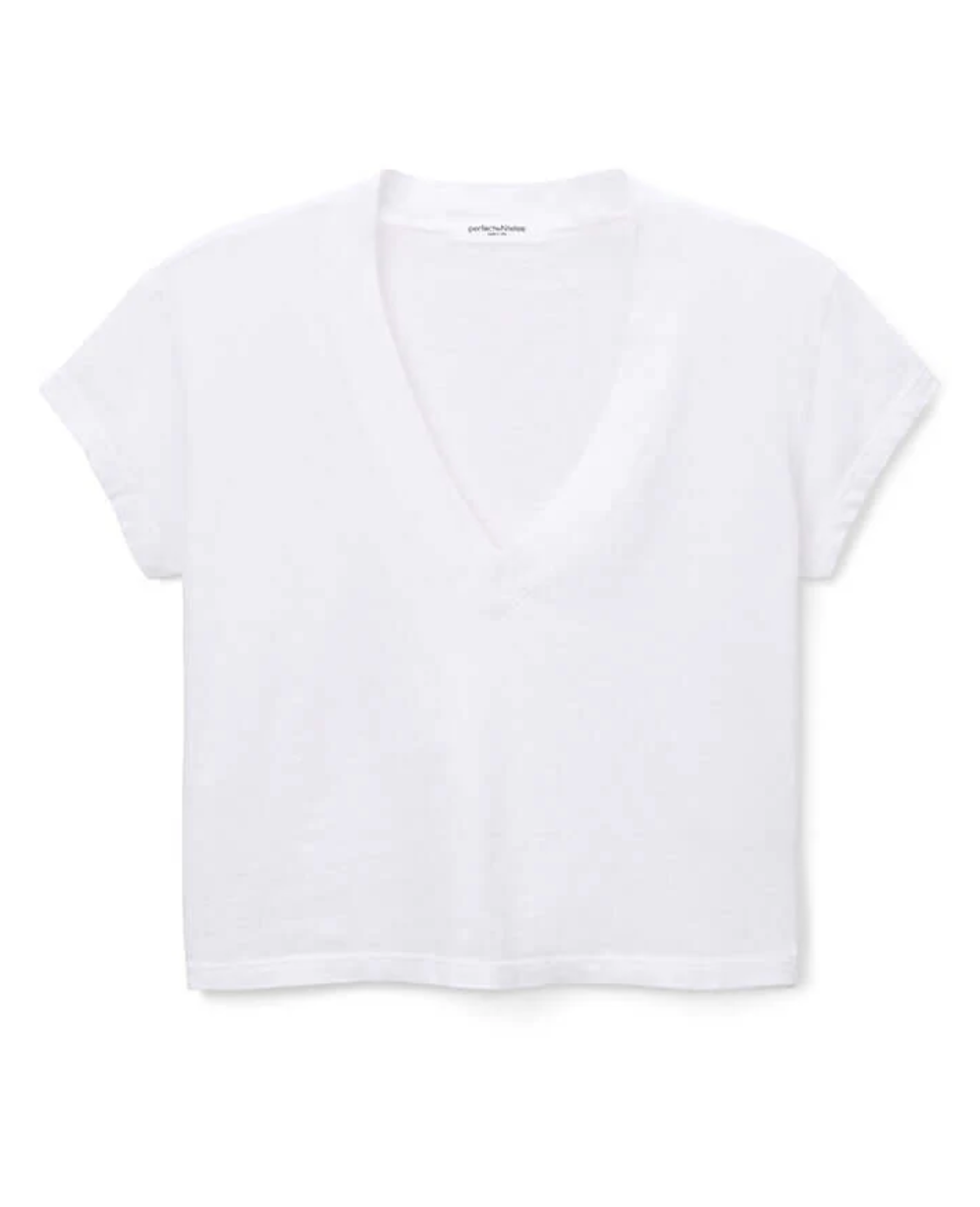 perfectwhitetee Women's Alanis V-Neck Tee | TYLER'S