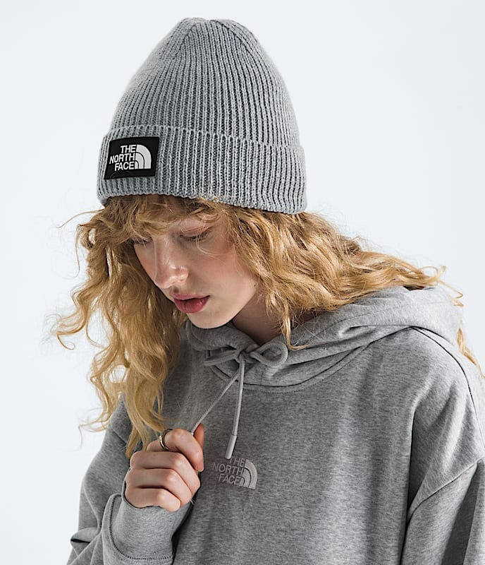 The North Face Logo Box Cuffed Beanie | TYLER'S