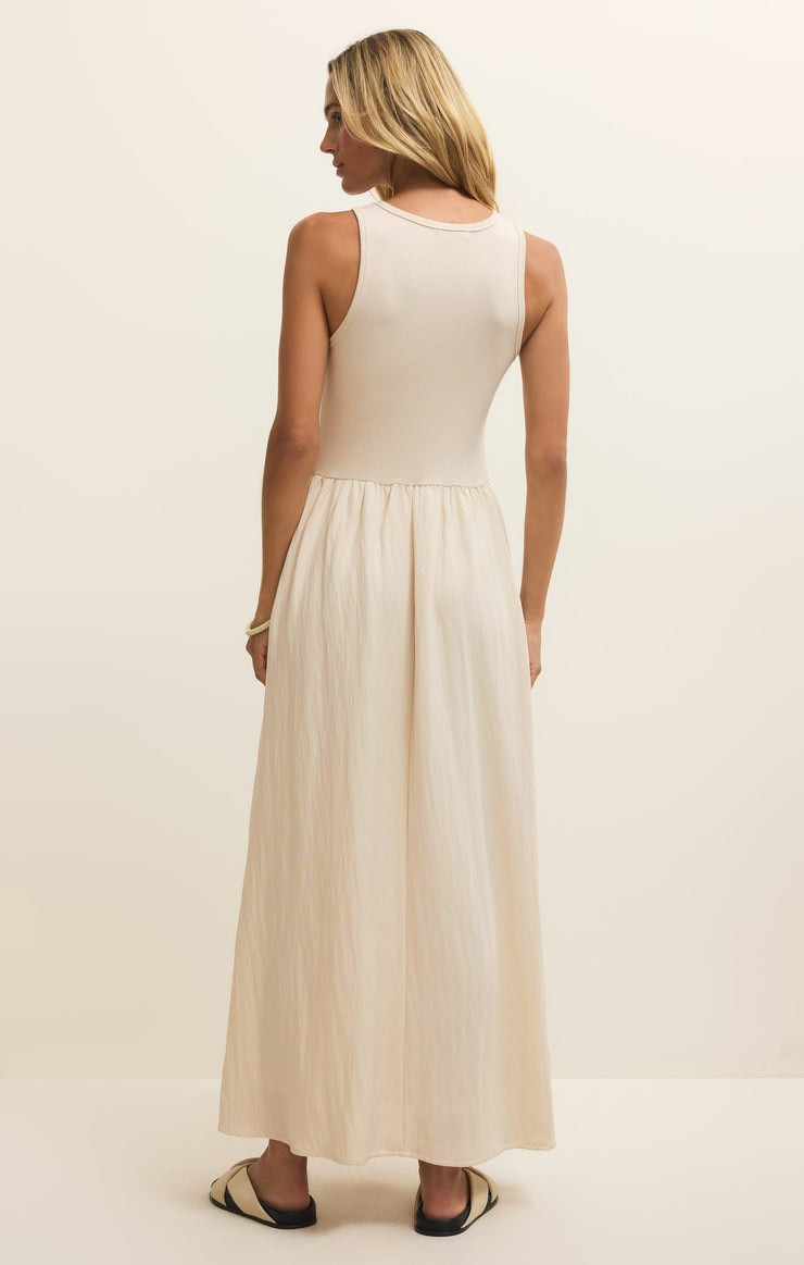 fitted ribbed midi dress Z Supply Raewyn Black Rib Midi Dress main image 1