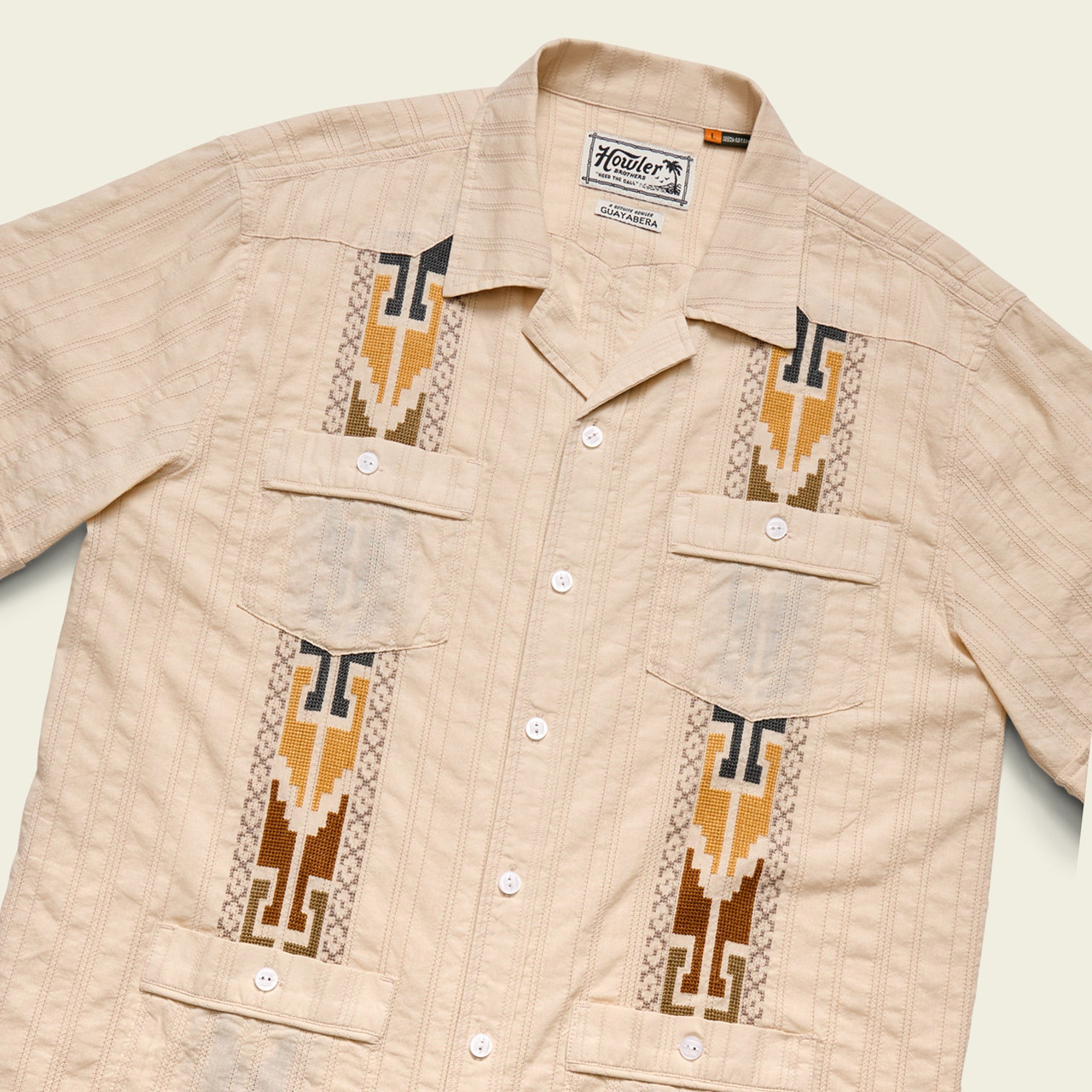 WAROBE（和ローブ） / TAN WA Y SHIRT（SIZE2） Howler Brothers Men's Guayabera Shirt | TYLER'S