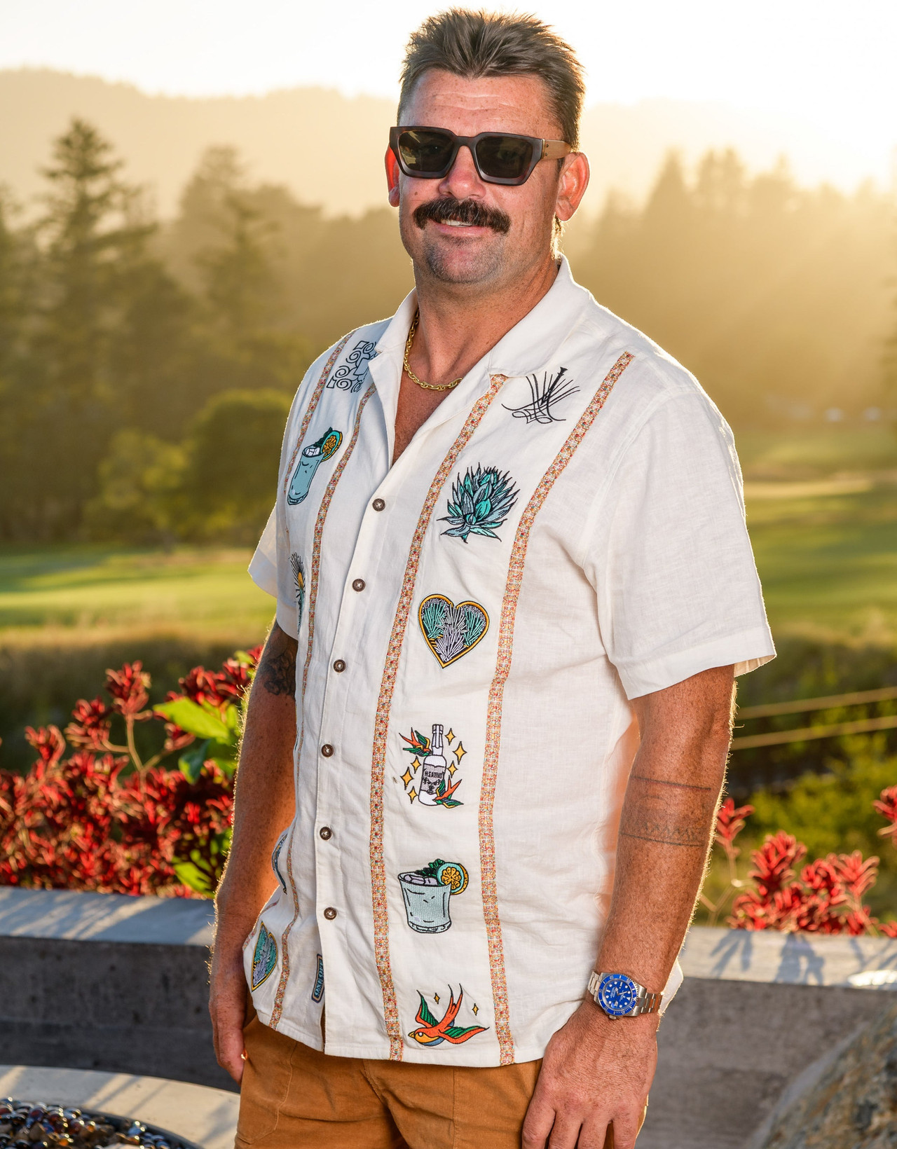 Baja Llama Men's Guayabera Button Up | TYLER'S