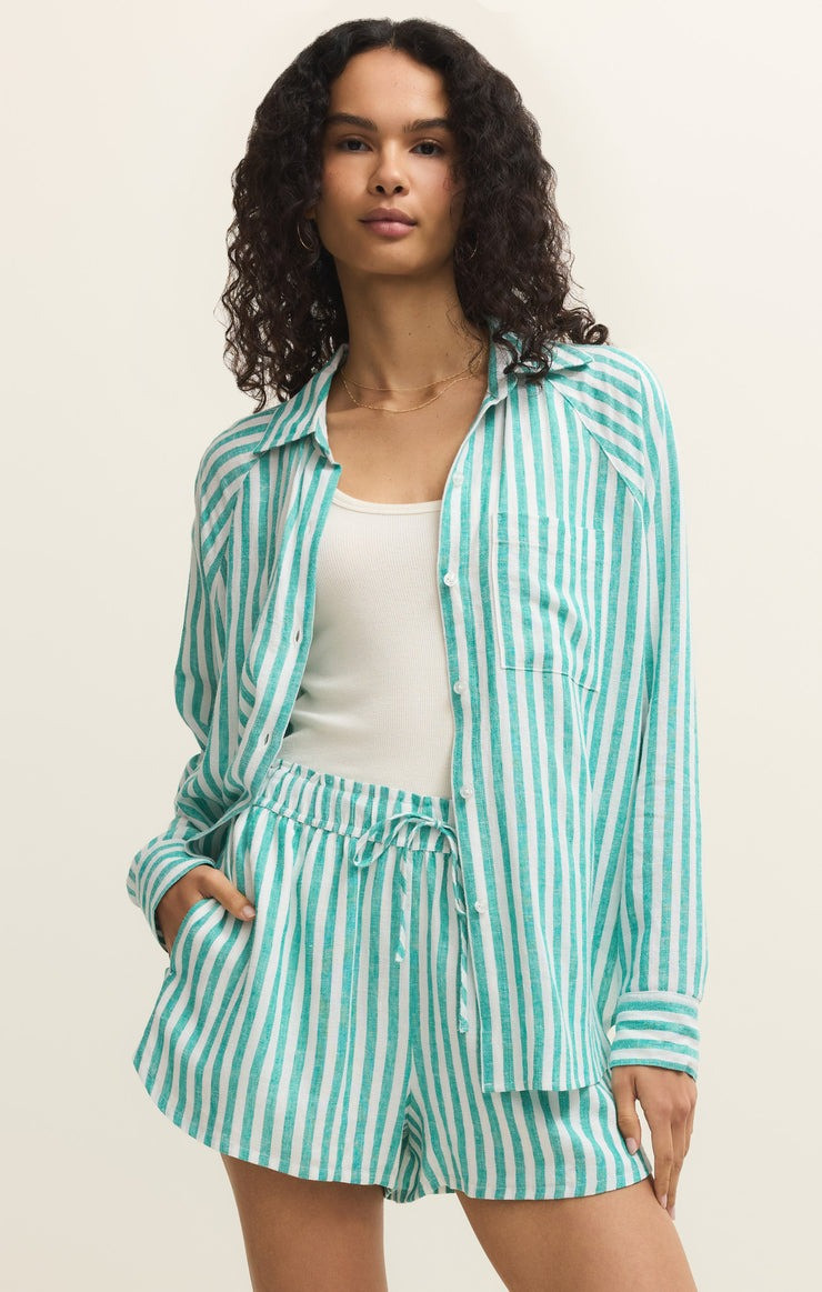 Z Supply Women's Perfect Linen Striped Top | TYLER'S