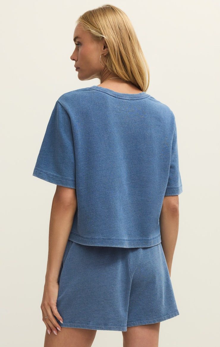 Z Supply Women's Curran Knit Denim Top | TYLER'S
