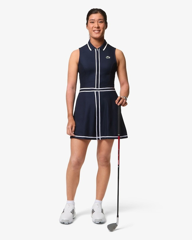 Lacoste Women's Ultra Dry Heritage Trim Golf Dress | TYLER'S Lacoste Women's Ultra Dry Heritage Trim Golf Dress | TYLER'S