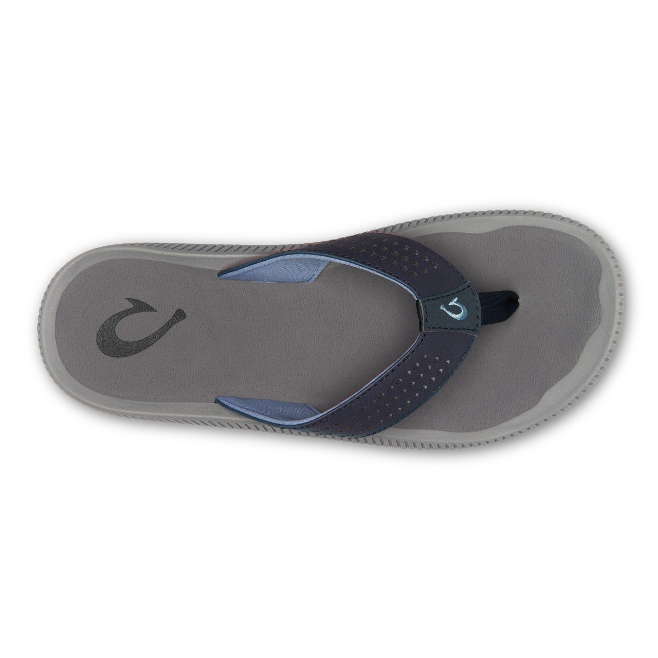 Olukai Mens Size 8 Ulele Blue Grey Comfort Beach Thong Flip Flop Summer Sandals OluKai Blue Men main image 2