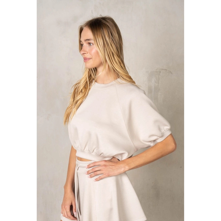 La Biz Neoprene Cropped Raglan Sweatshirt | TYLER'S