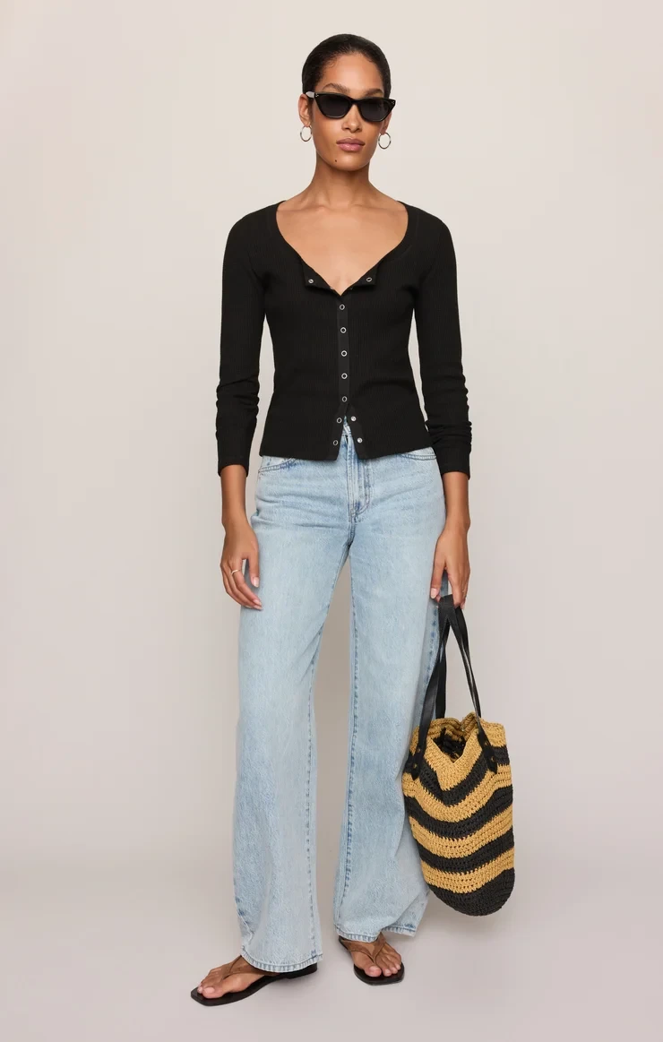 Z Supply Women's Albany Waffle Snap Front Top | TYLER'S