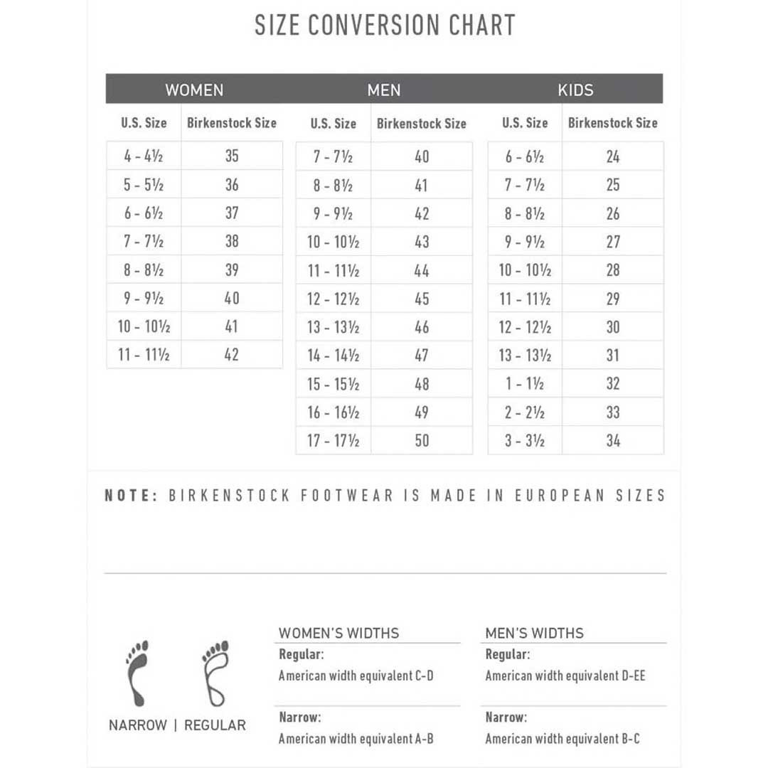Conversion Chart Birkenstock Size 12 Conversion Chart Birkenstock
