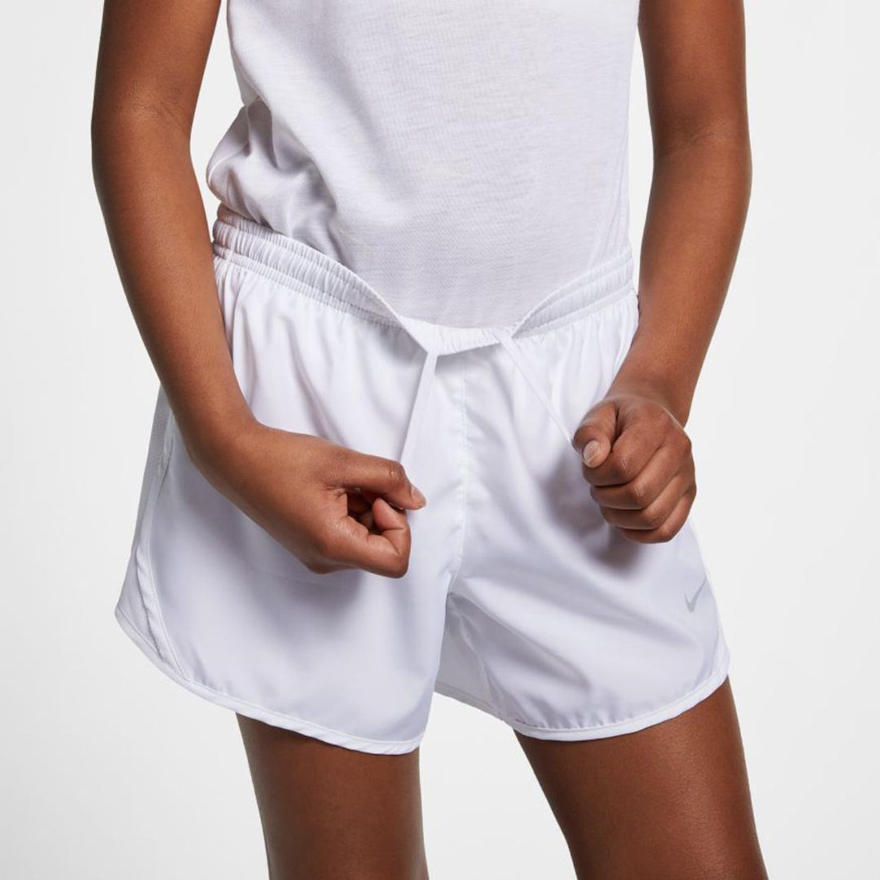 Nike Dri-FIT Tempo Girls' Running Shorts - Black/White