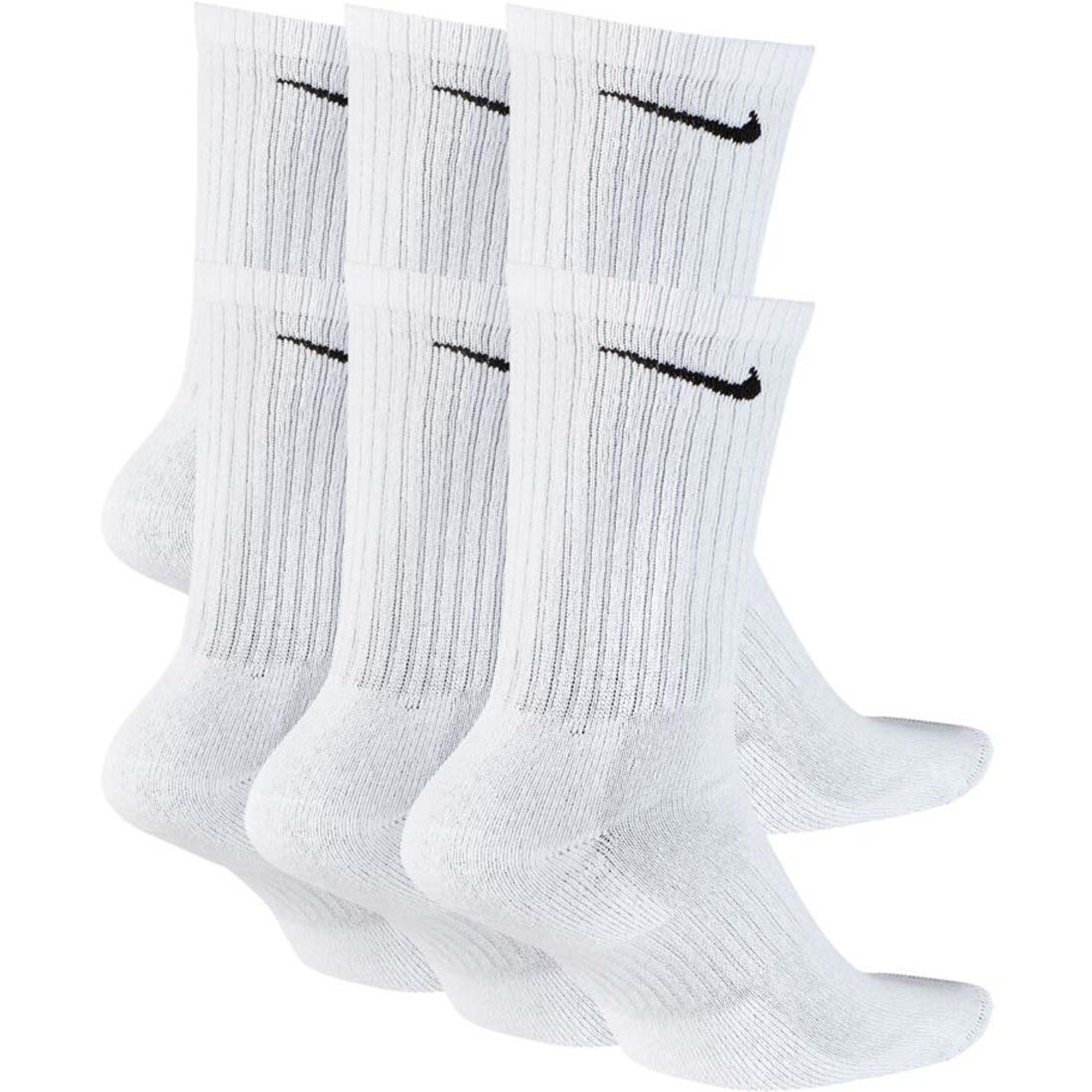 Nike White Nike Everyday Cushion Crew Socks- 6 Pack TYLER'S