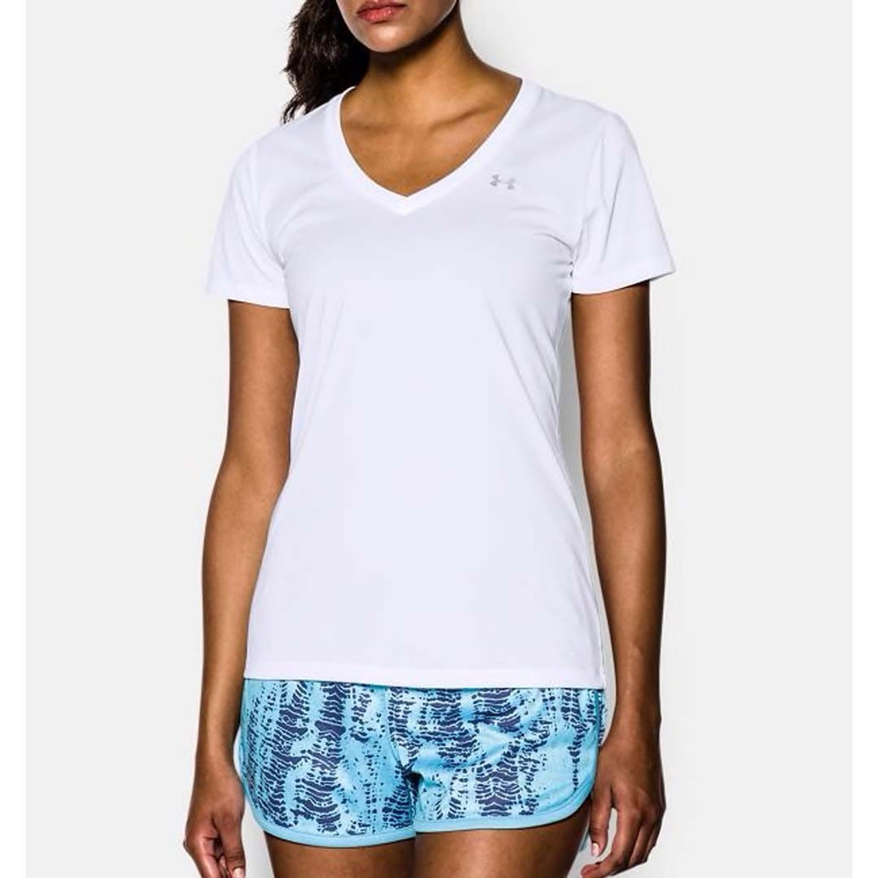 Under Armour Women's White UA Tech V-Neck Shirt $ 24.99
