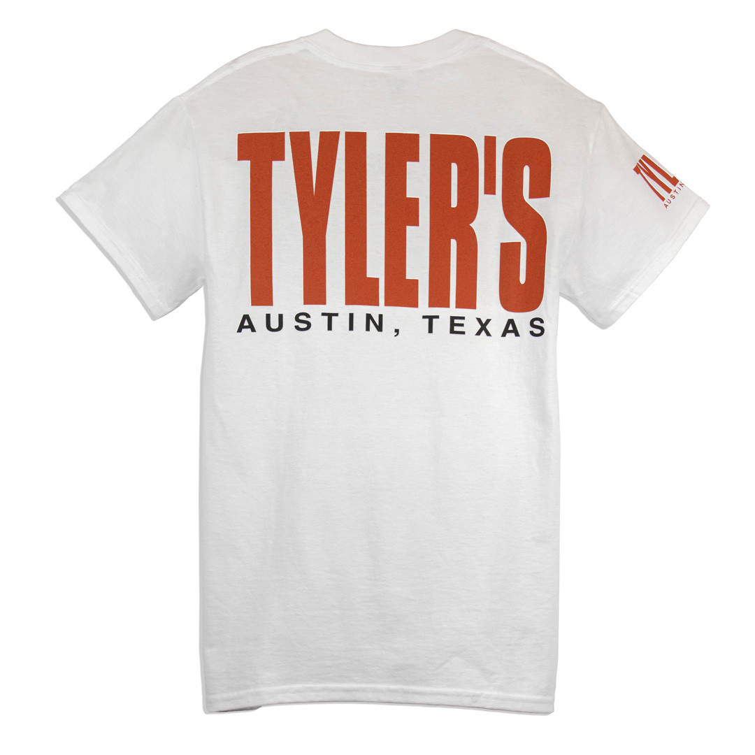 TYLER'S White/Burnt Orange Tee | TYLER'S