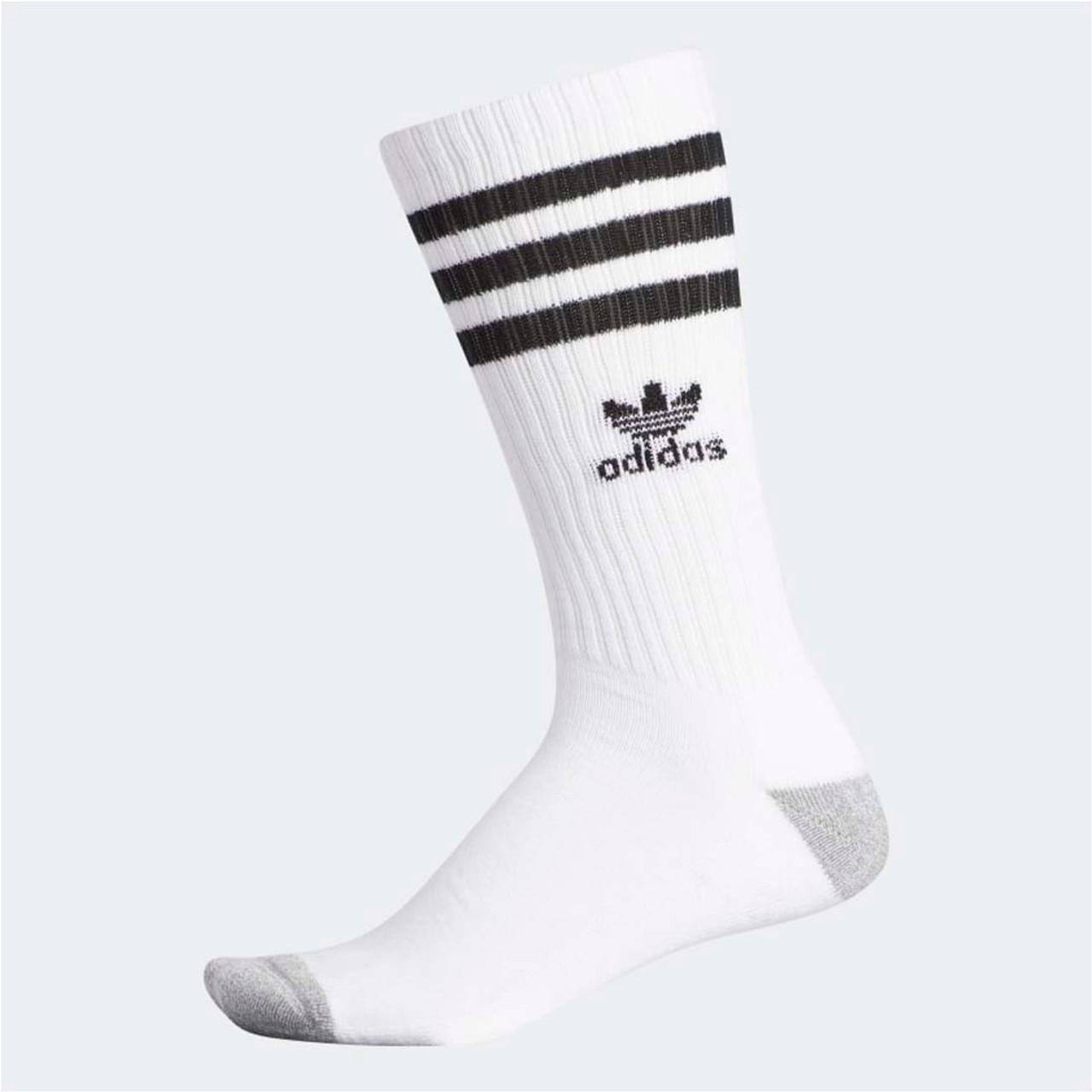 adidas men's white crew socks