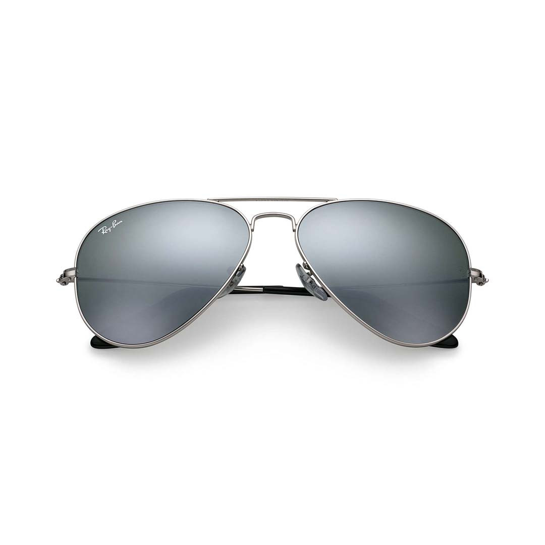Ray Ban Aviator Mirror Womens Silver Mirrored Sunglasses Ray
