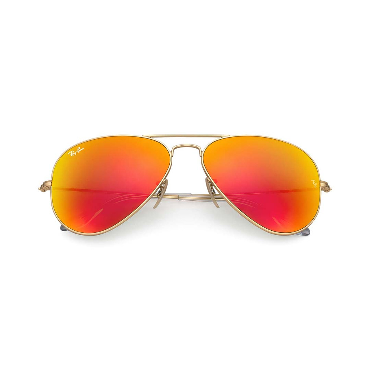 Ray-Ban Ray-Ban Aviator Flash Lenses Sunglasses - Gold/Orange $ 188 |  TYLER'S
