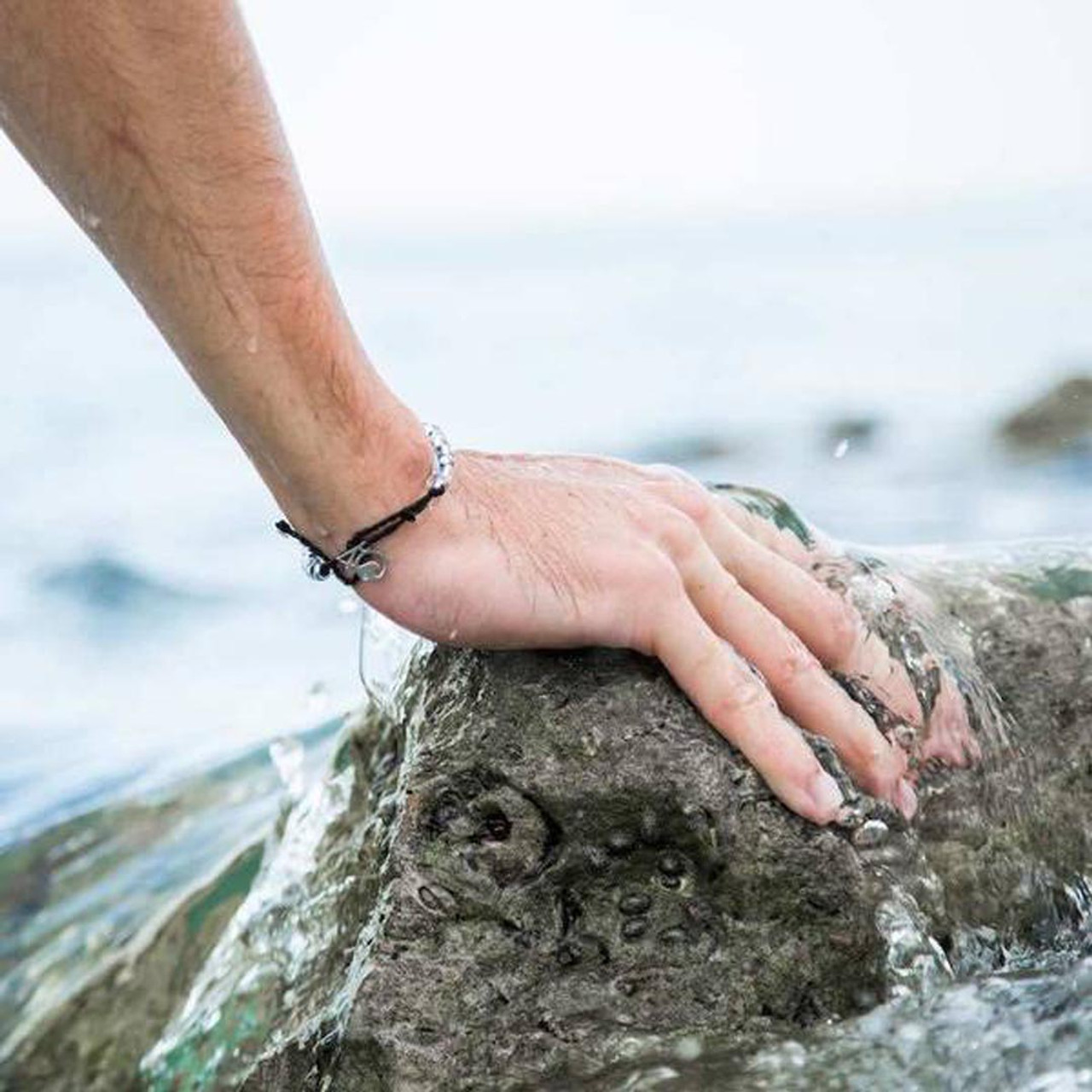 Buy offbb Dolphin Sound Swimming Sea Bracelet Double Leather Rope Wristband  Couple Set Gift at Amazonin