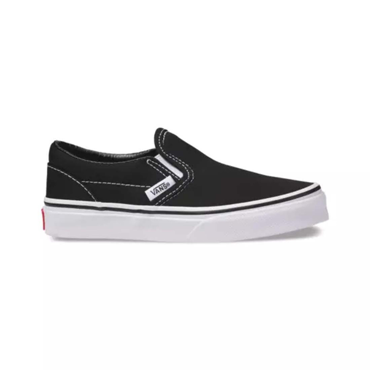 black slip on vans kids