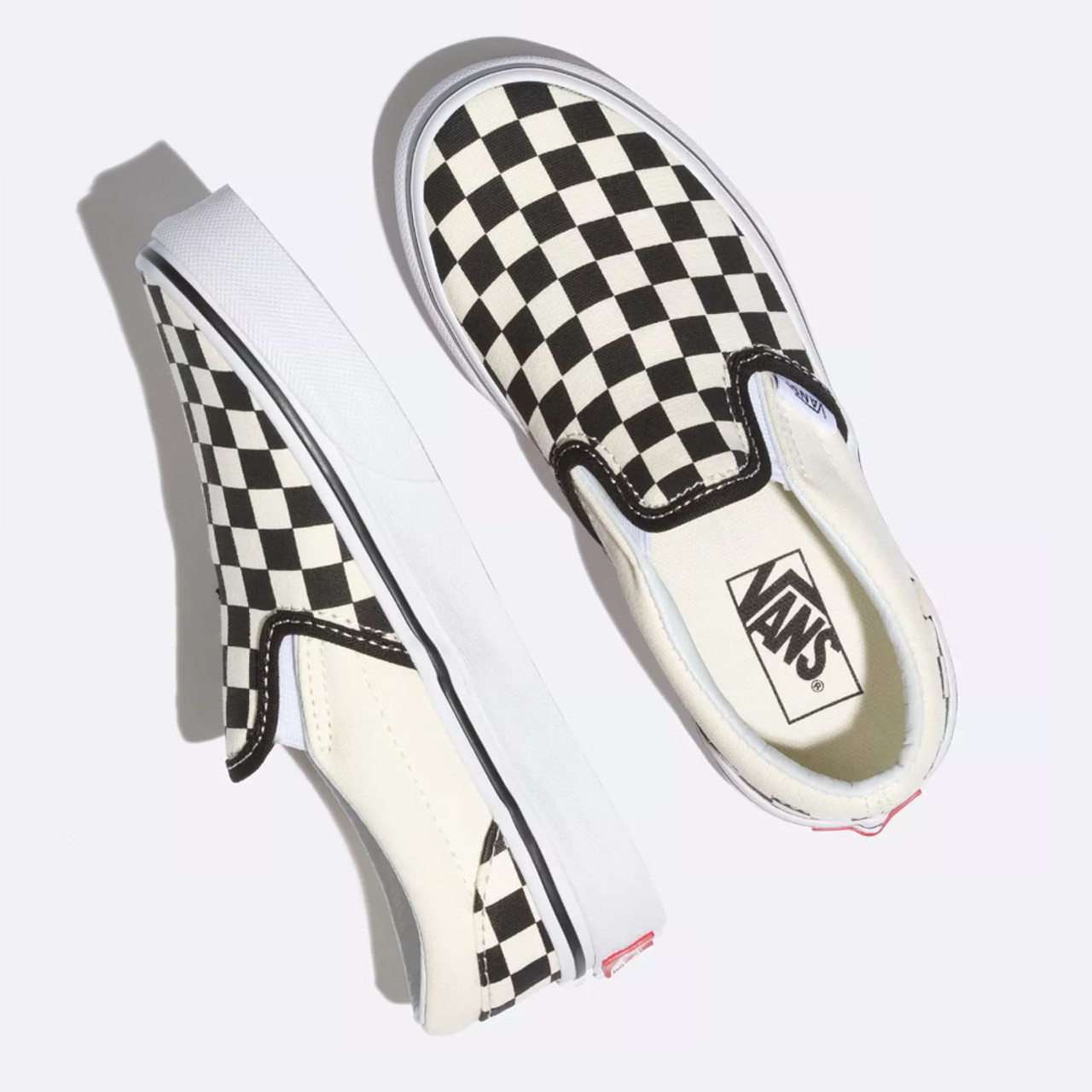 Vans Vans Kids' Classic Checkerboard Slip On Shoes - Black/Off White Check  $ 37.99 | TYLER'S