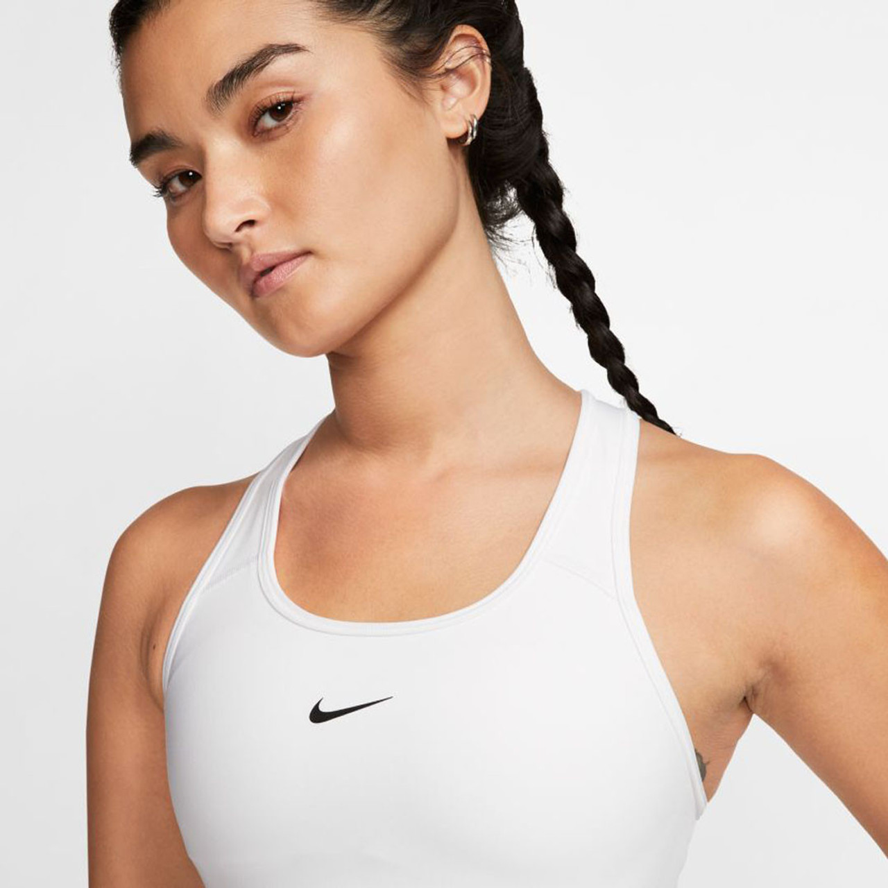 Nike Bra Womens Extra Small White Sports Bra Swoosh Athletic Non